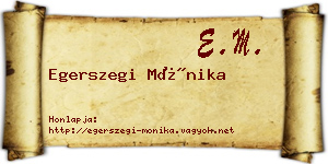 Egerszegi Mónika névjegykártya